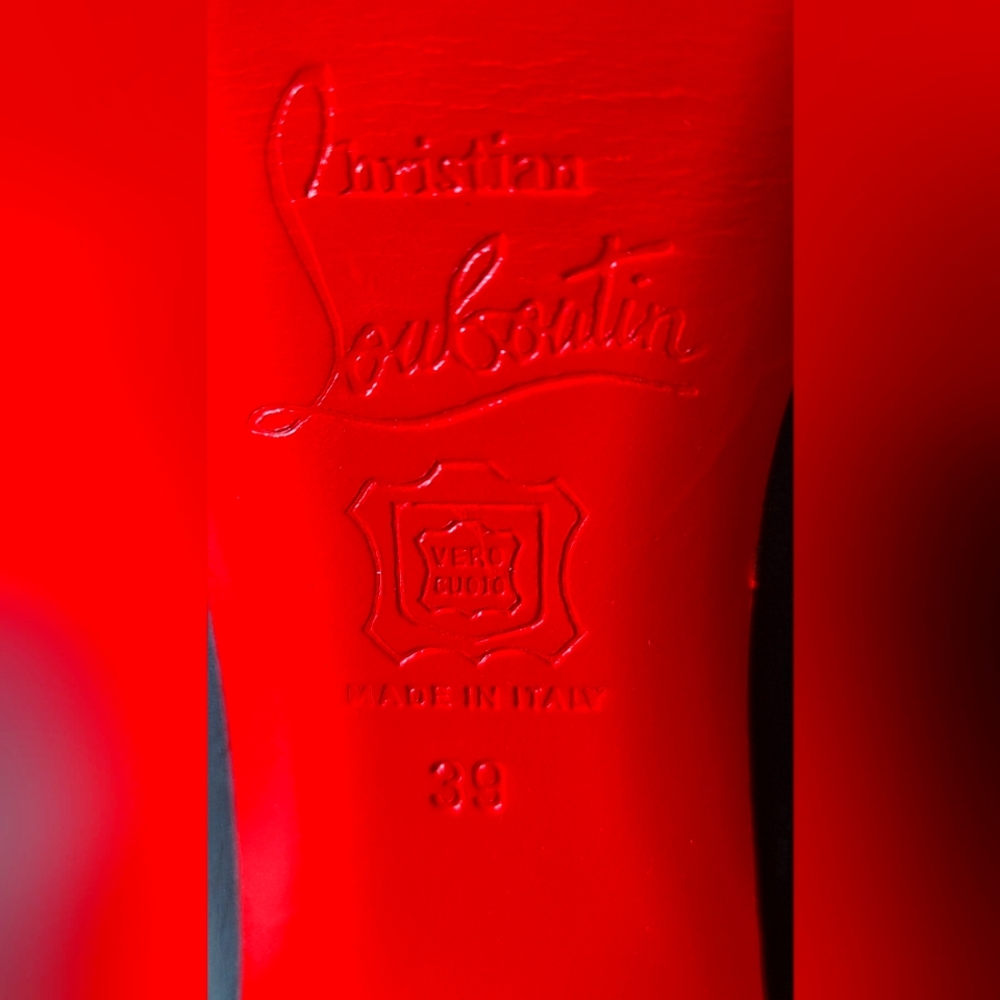 Christian Louboutin Black Peep Toe Stilettos - Picture 6 of 7